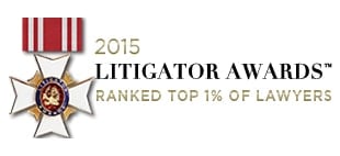 2015 Litigator Awards Ranked top 1% of lawyers